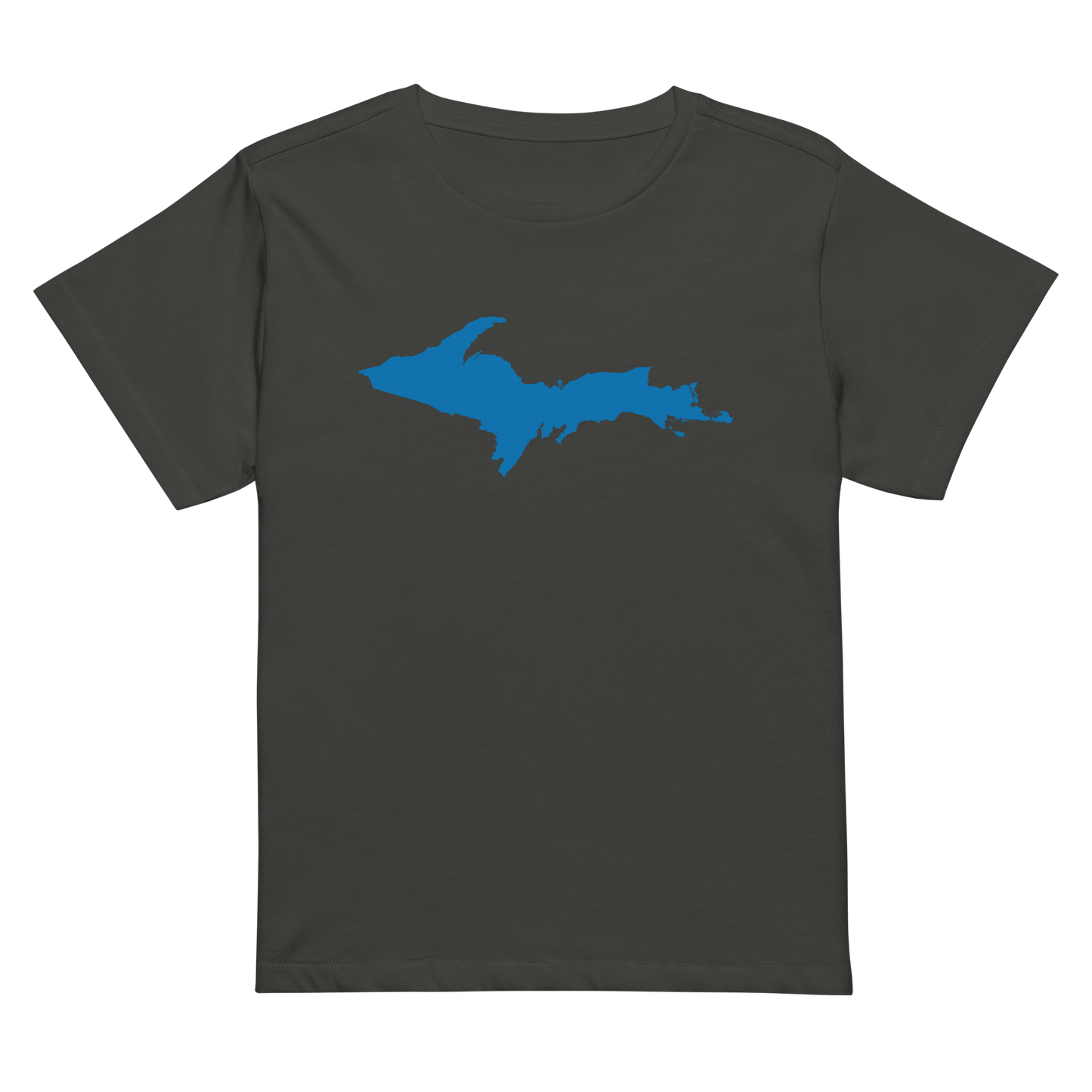 Michigan Upper Peninsula T-Shirt (w/ Azure UP Outline) | Women's High-Waisted