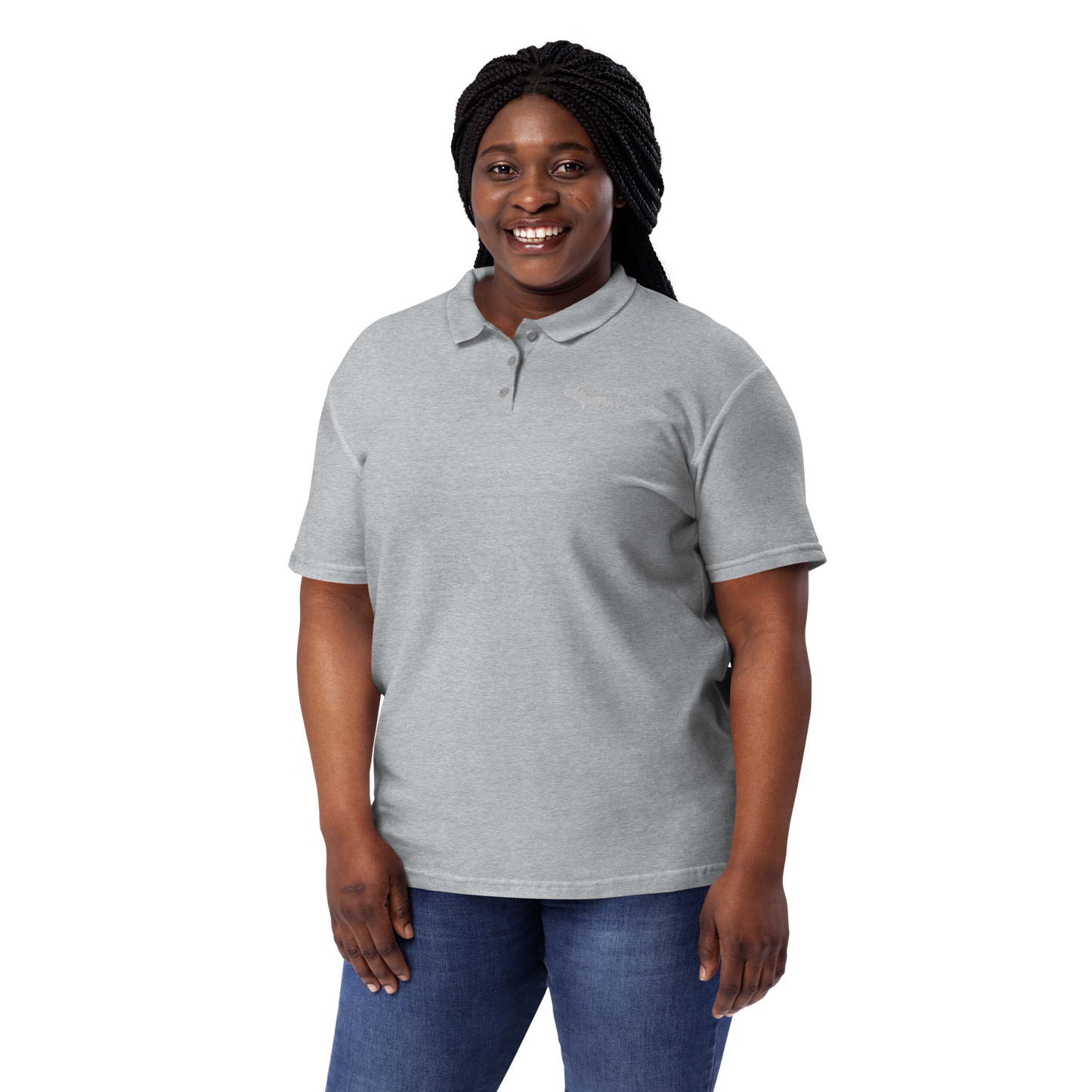 Michigan Upper Peninsula Polo Shirt (w/ UP Outline) | Women’s Pique