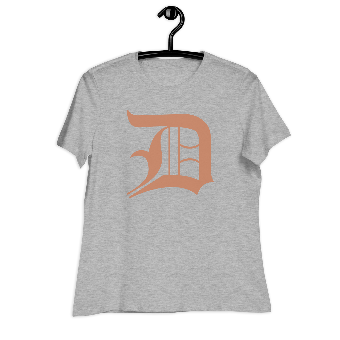 Detroit 'Old English D' T-Shirt (Copper Color) | Women's Relaxed Fit