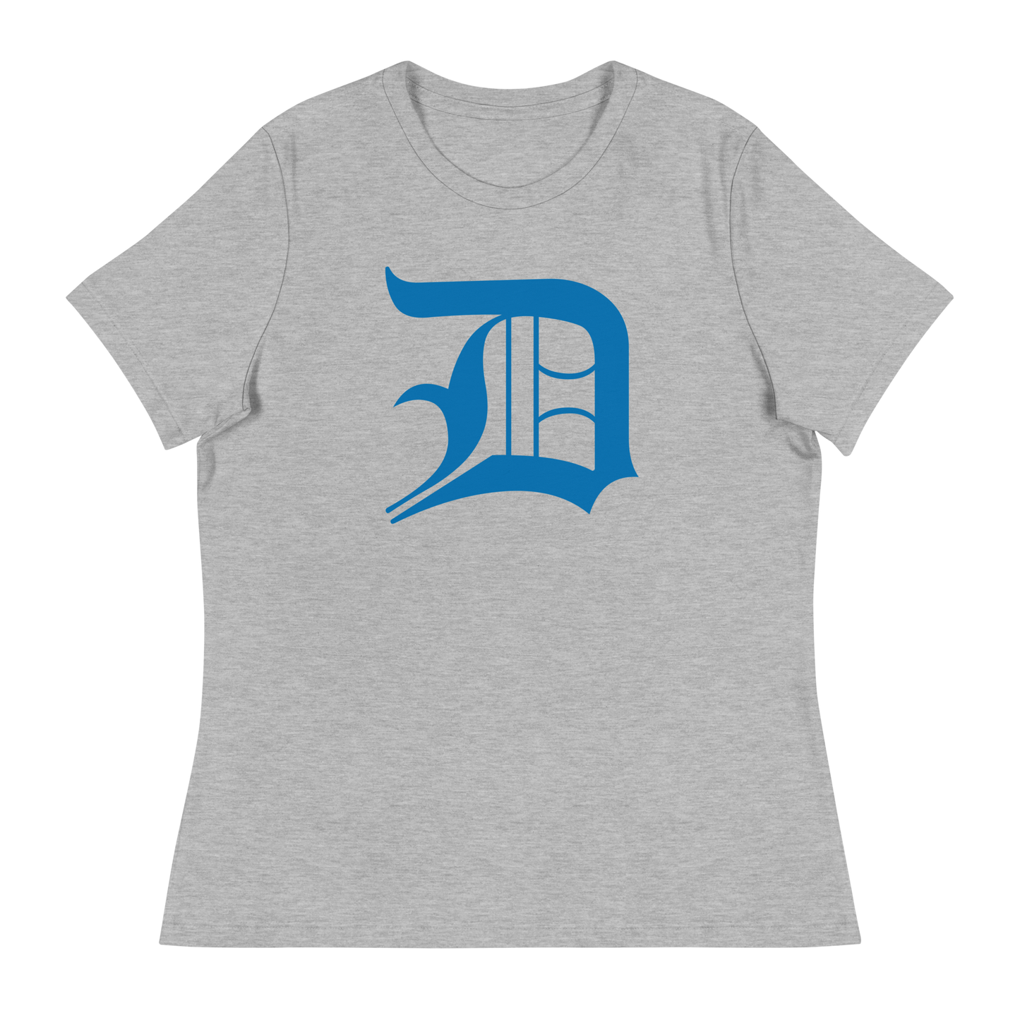 Detroit 'Old English D' T-Shirt (Azure) | Women's Relaxed Fit