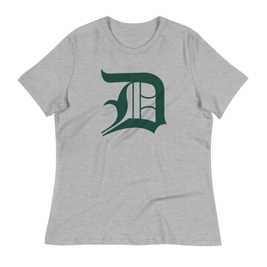 Detroit 'Old English D' T-Shirt (Laconic Green) | Women's Relaxed Fit