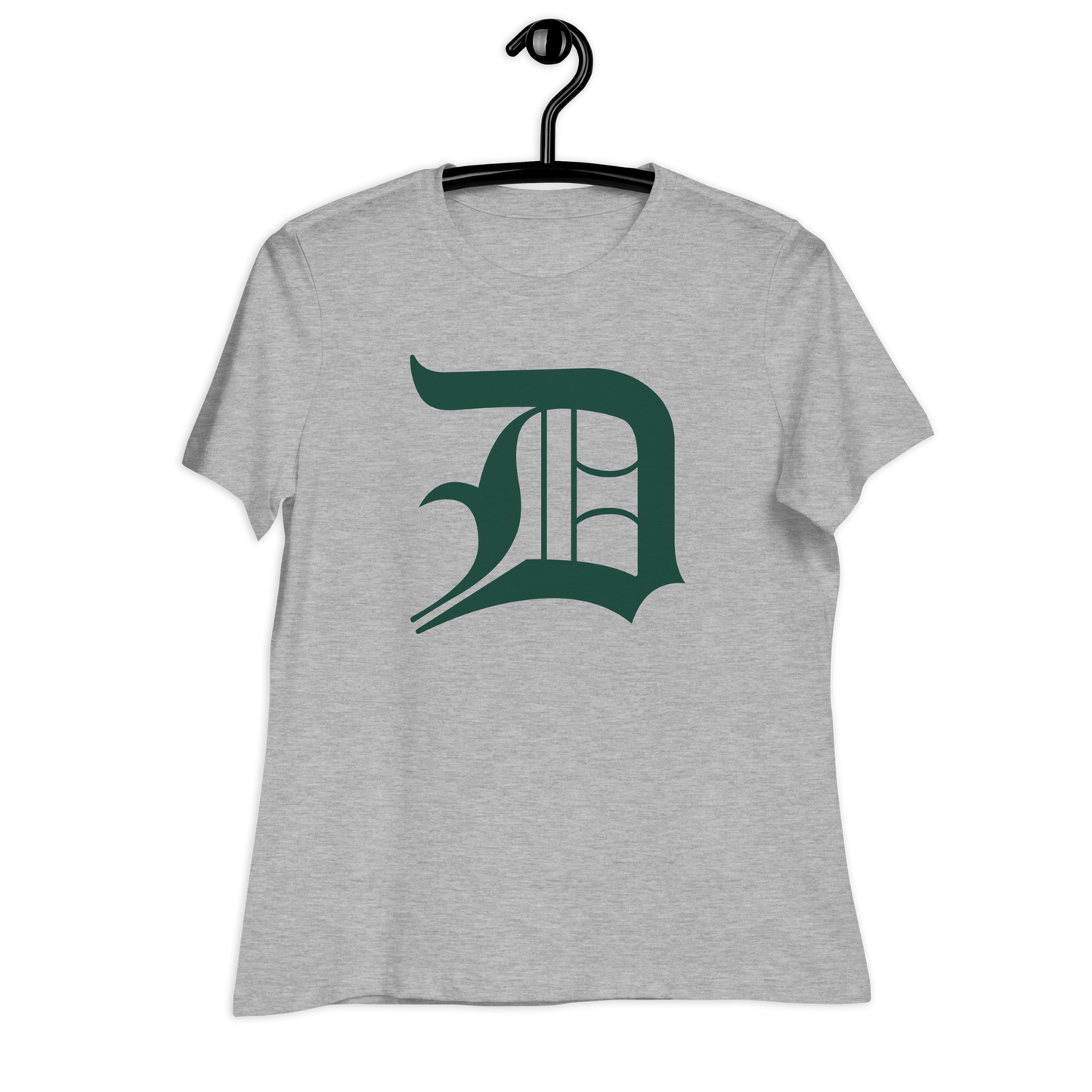 Detroit 'Old English D' T-Shirt (Laconic Green) | Women's Relaxed Fit