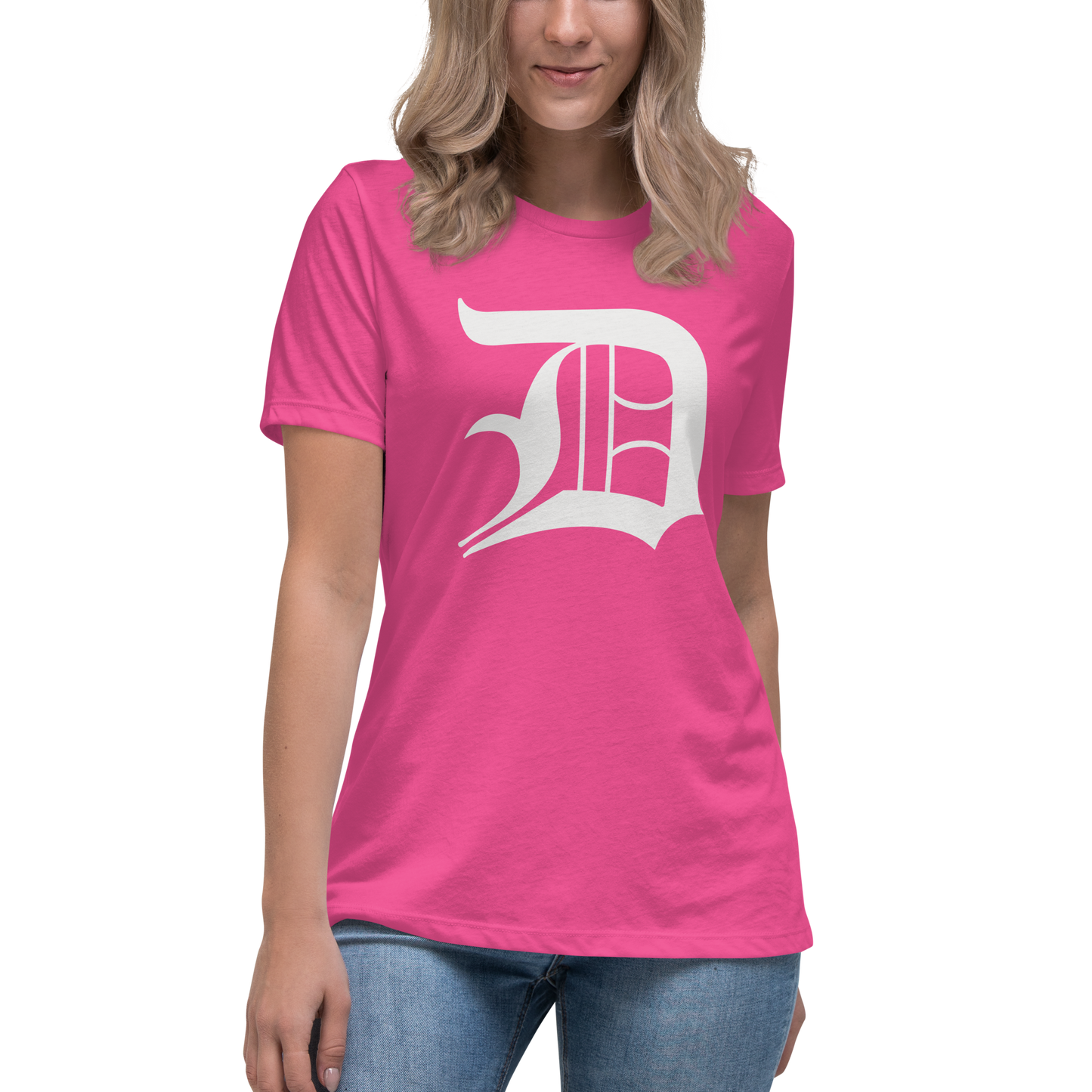 Detroit 'Old English D' T-Shirt | Women's Relaxed Fit