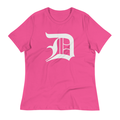 Detroit 'Old English D' T-Shirt | Women's Relaxed Fit