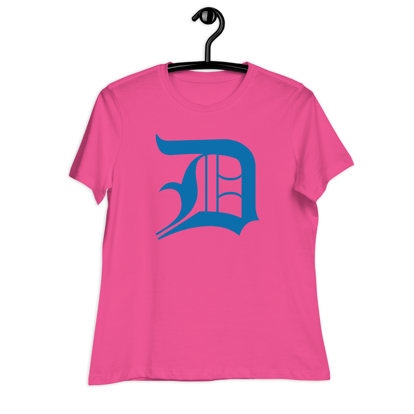Detroit 'Old English D' T-Shirt (Azure) | Women's Relaxed Fit