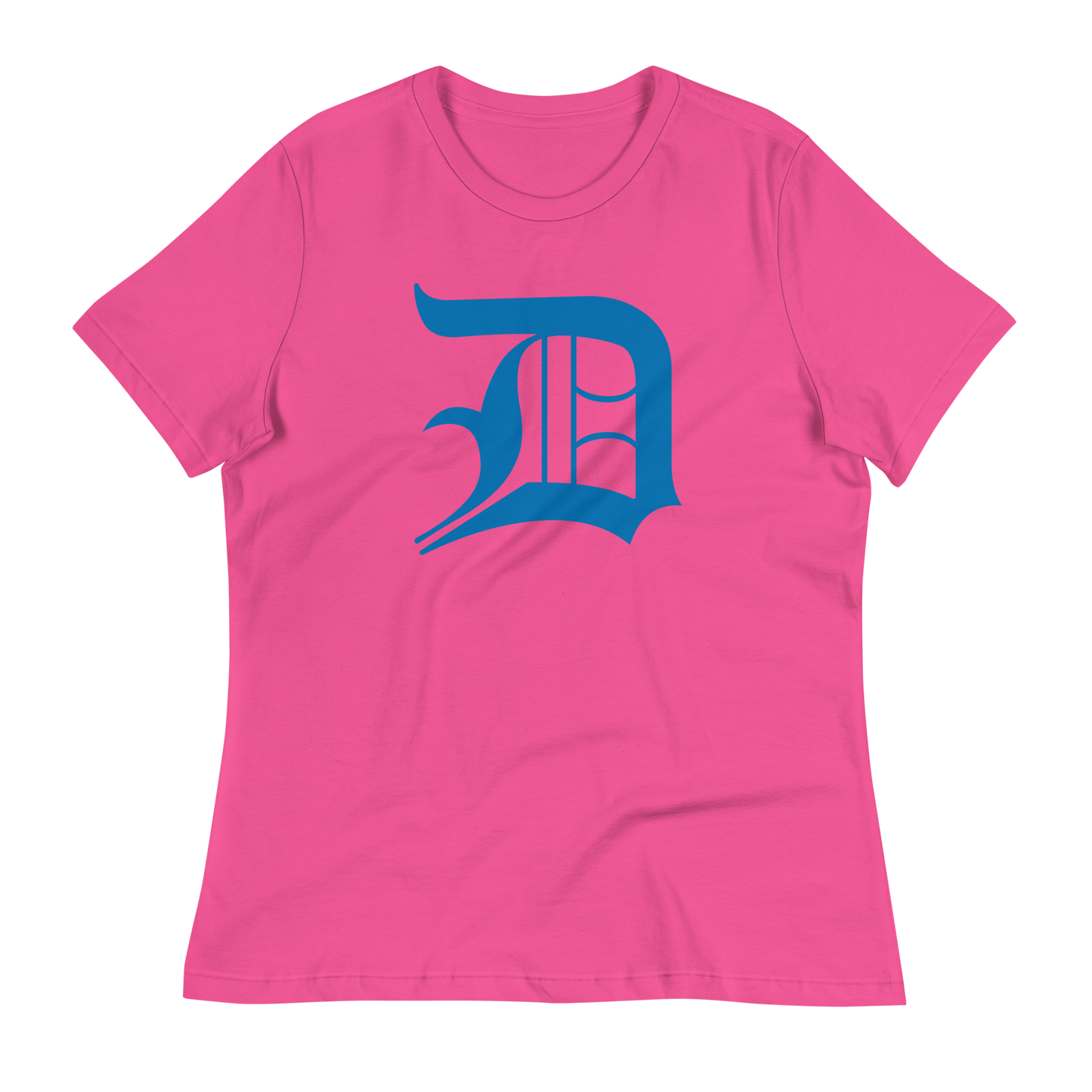 Detroit 'Old English D' T-Shirt (Azure) | Women's Relaxed Fit