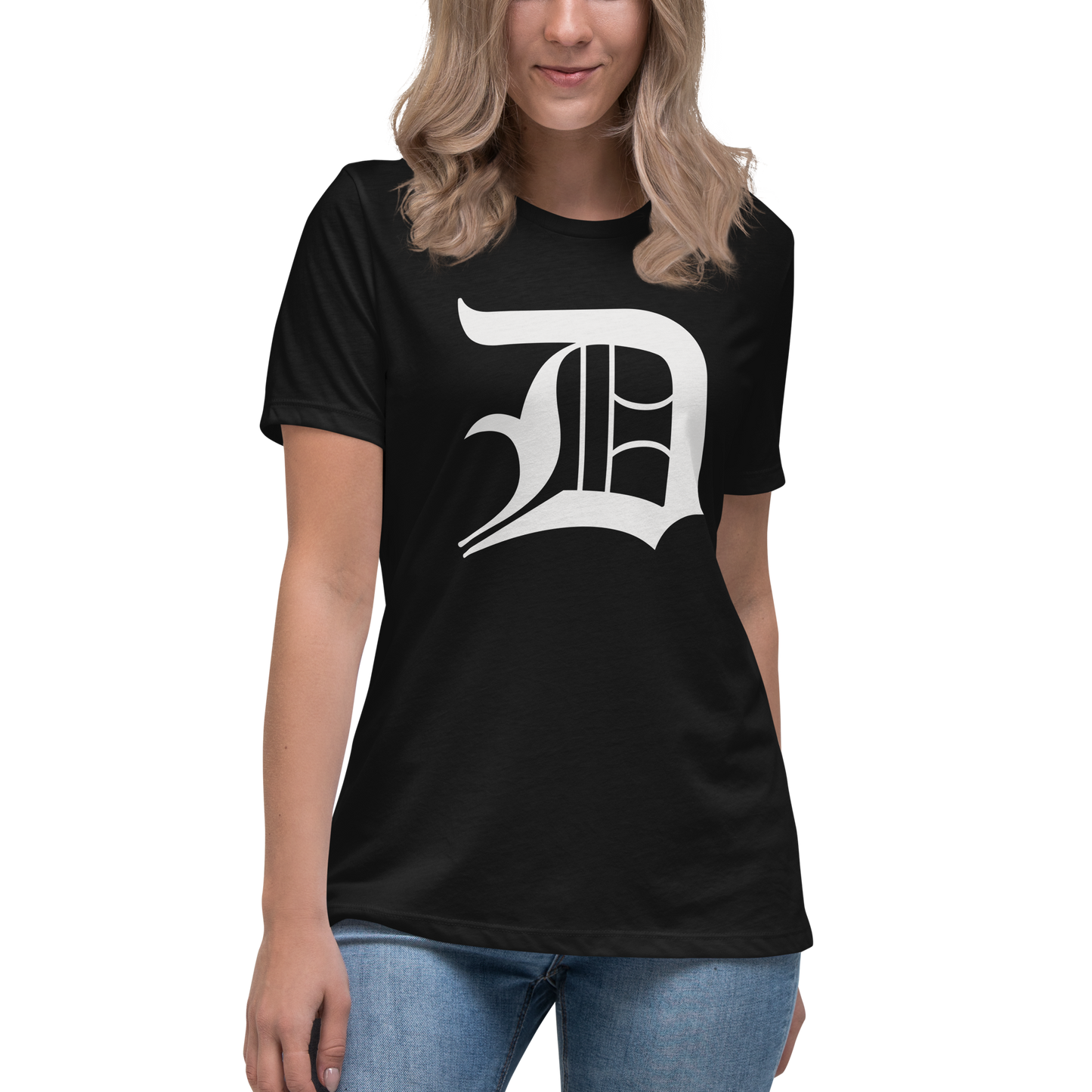 Detroit 'Old English D' T-Shirt | Women's Relaxed Fit