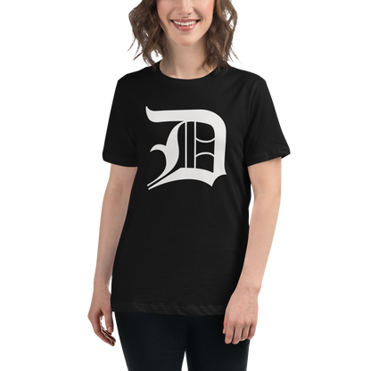 Detroit 'Old English D' T-Shirt | Women's Relaxed Fit