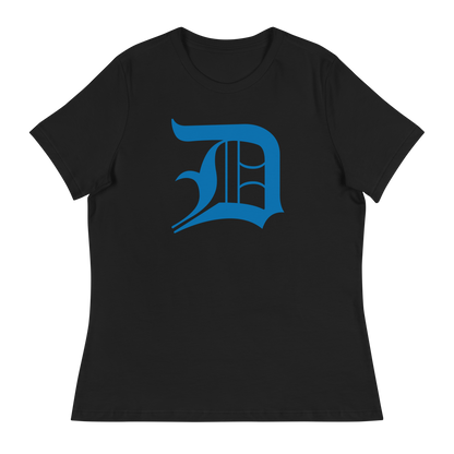 Detroit 'Old English D' T-Shirt (Azure) | Women's Relaxed Fit