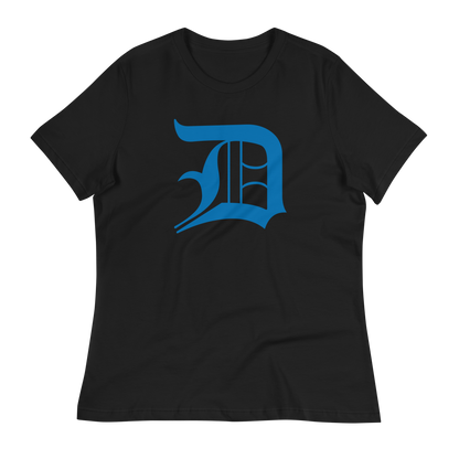 Detroit 'Old English D' T-Shirt (Azure) | Women's Relaxed Fit