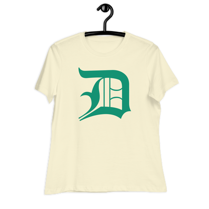 Detroit 'Old English D' T-Shirt (Emerald Green) | Women's Relaxed Fit