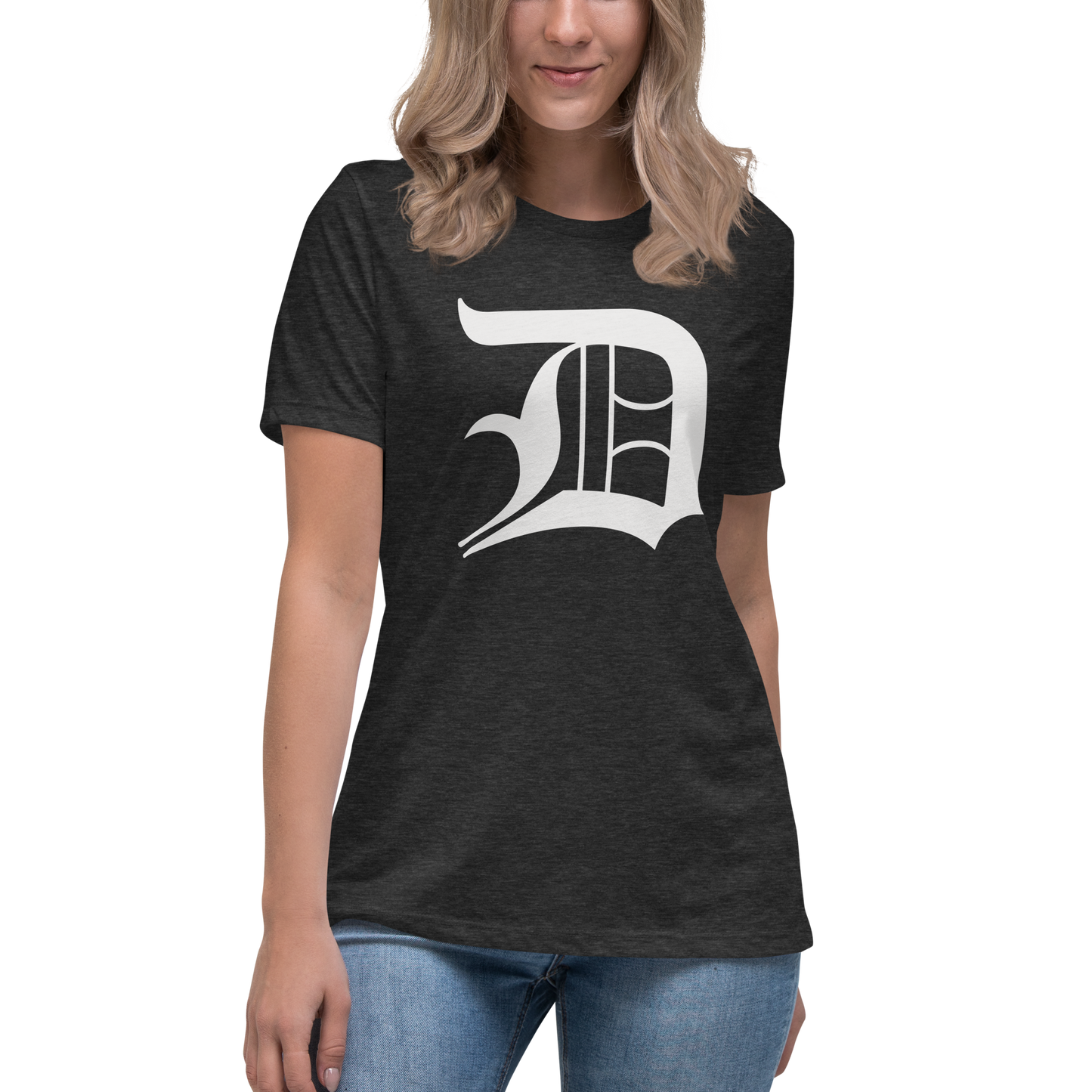 Detroit 'Old English D' T-Shirt | Women's Relaxed Fit