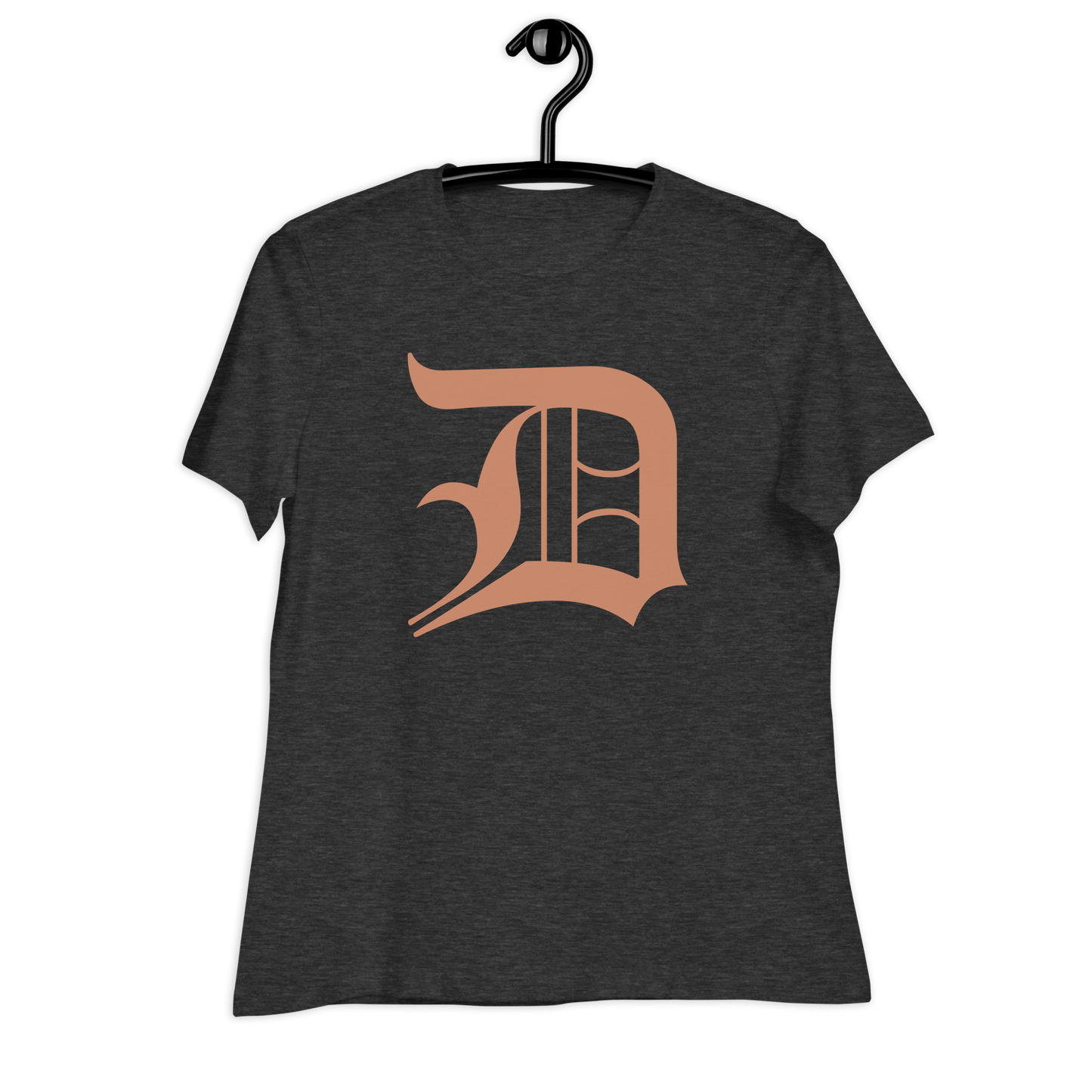 Detroit 'Old English D' T-Shirt (Copper Color) | Women's Relaxed Fit