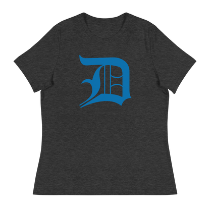 Detroit 'Old English D' T-Shirt (Azure) | Women's Relaxed Fit