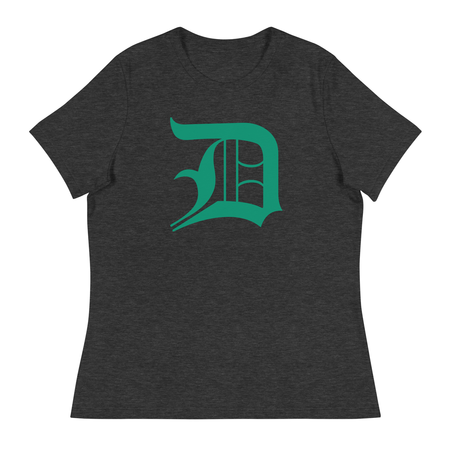 Detroit 'Old English D' T-Shirt (Emerald Green) | Women's Relaxed Fit