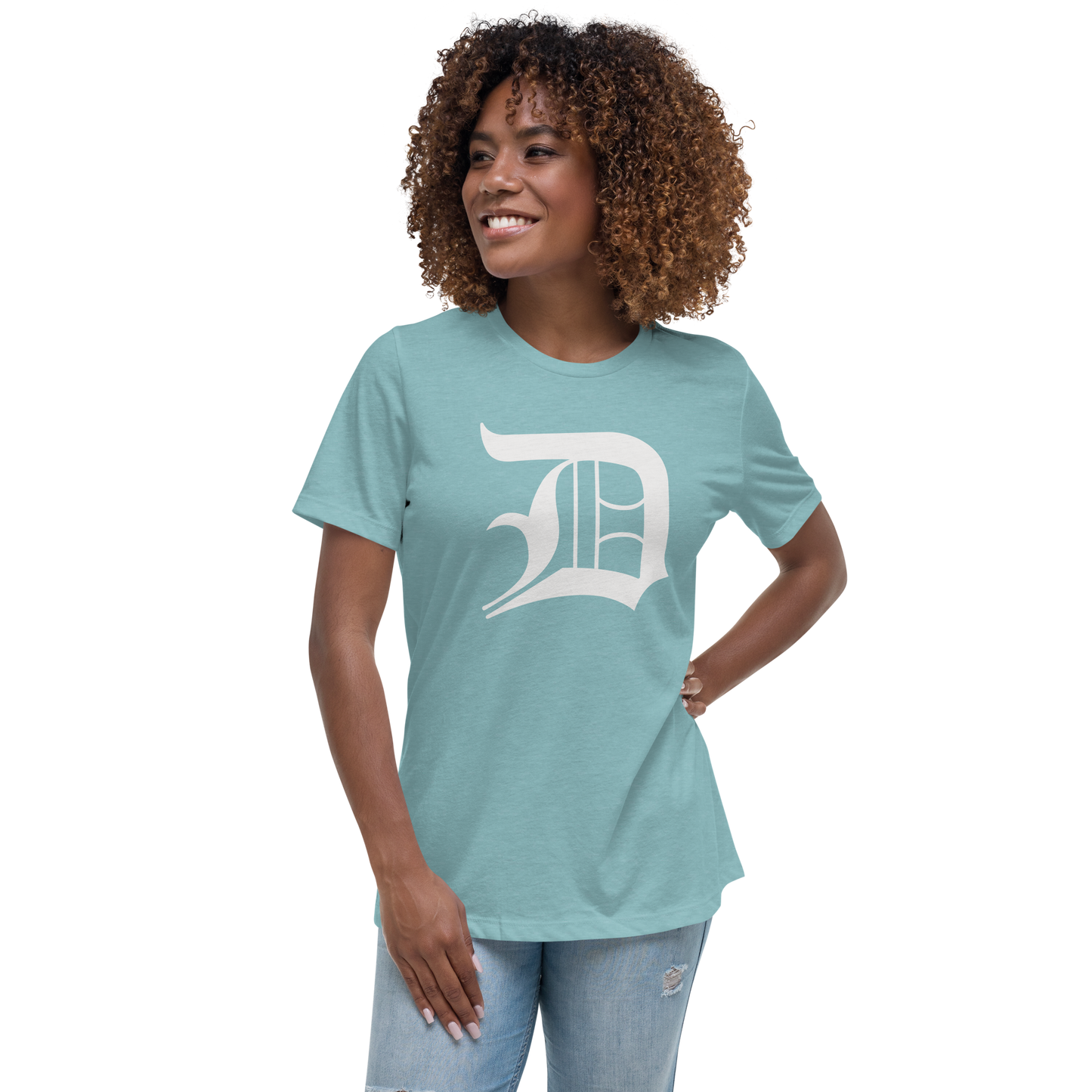 Detroit 'Old English D' T-Shirt | Women's Relaxed Fit