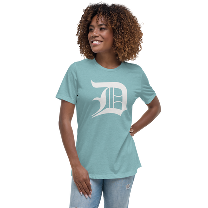 Detroit 'Old English D' T-Shirt | Women's Relaxed Fit