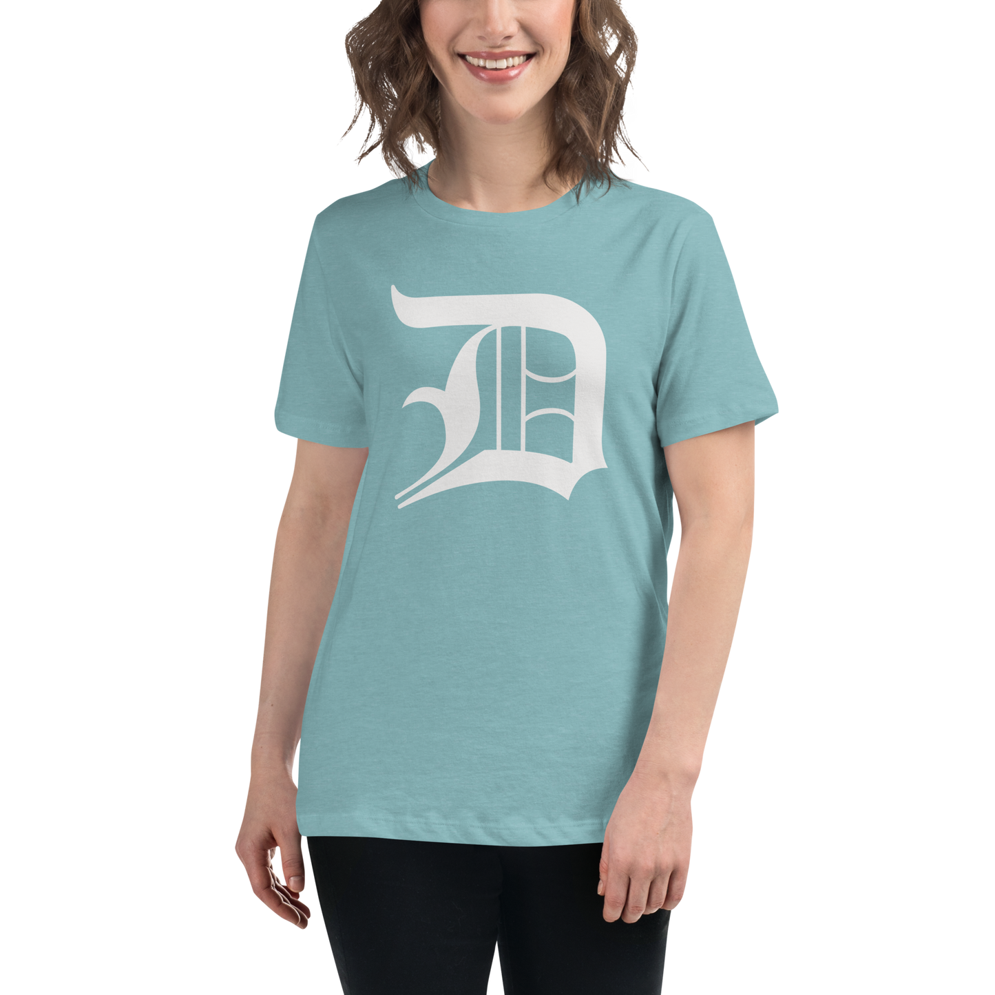 Detroit 'Old English D' T-Shirt | Women's Relaxed Fit