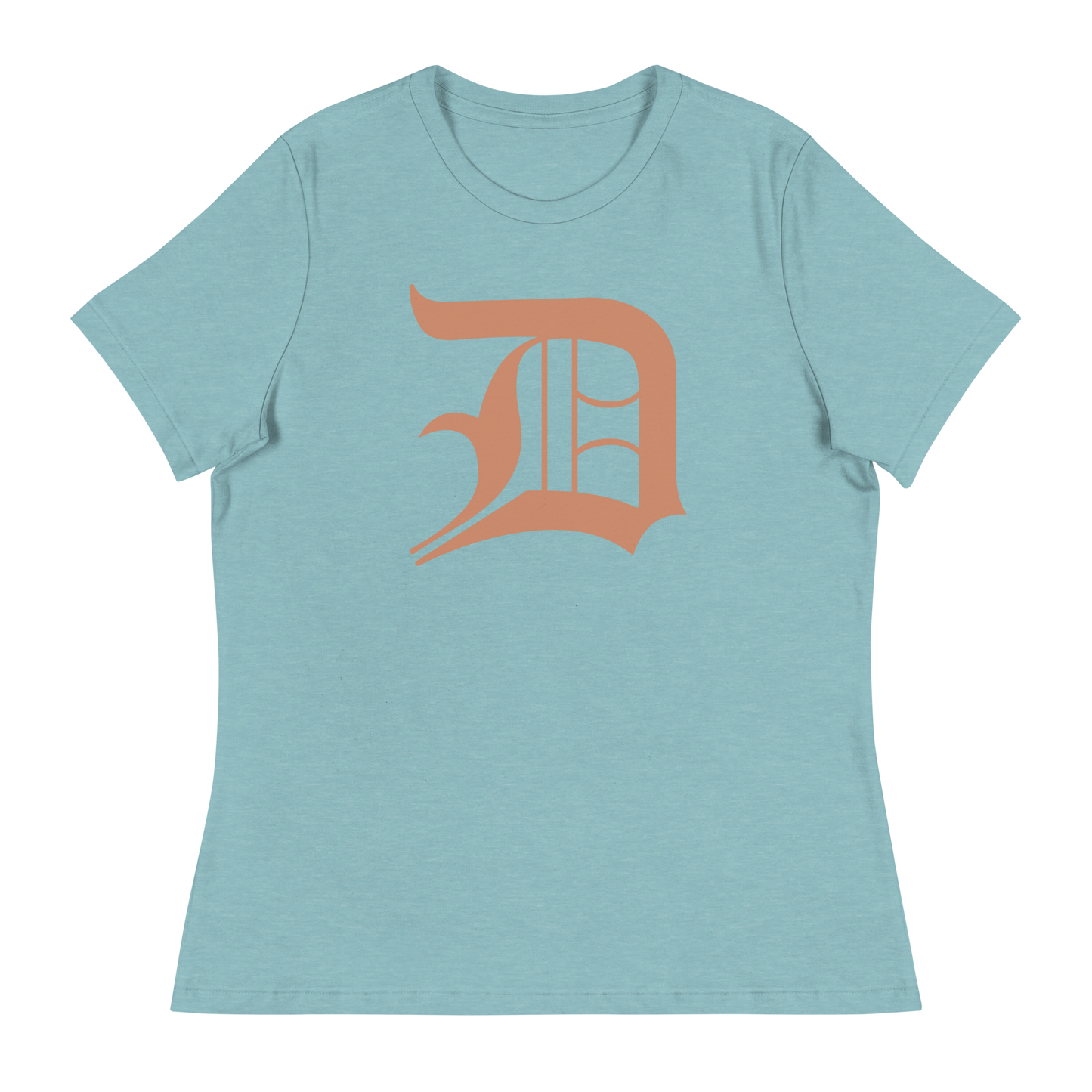 Detroit 'Old English D' T-Shirt (Copper Color) | Women's Relaxed Fit