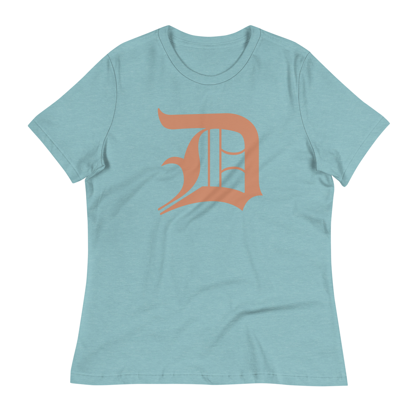 Detroit 'Old English D' T-Shirt (Copper Color) | Women's Relaxed Fit