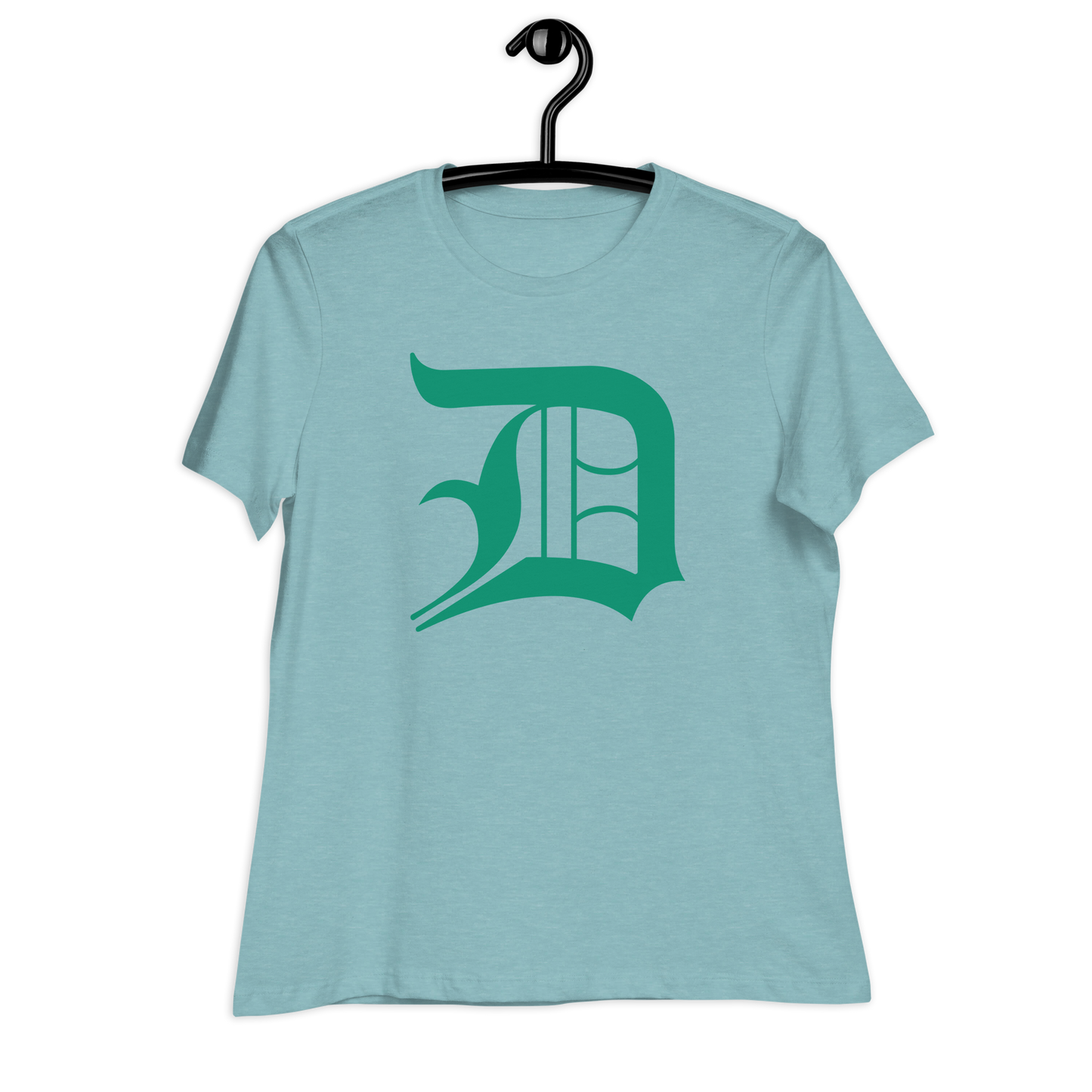 Detroit 'Old English D' T-Shirt (Emerald Green) | Women's Relaxed Fit