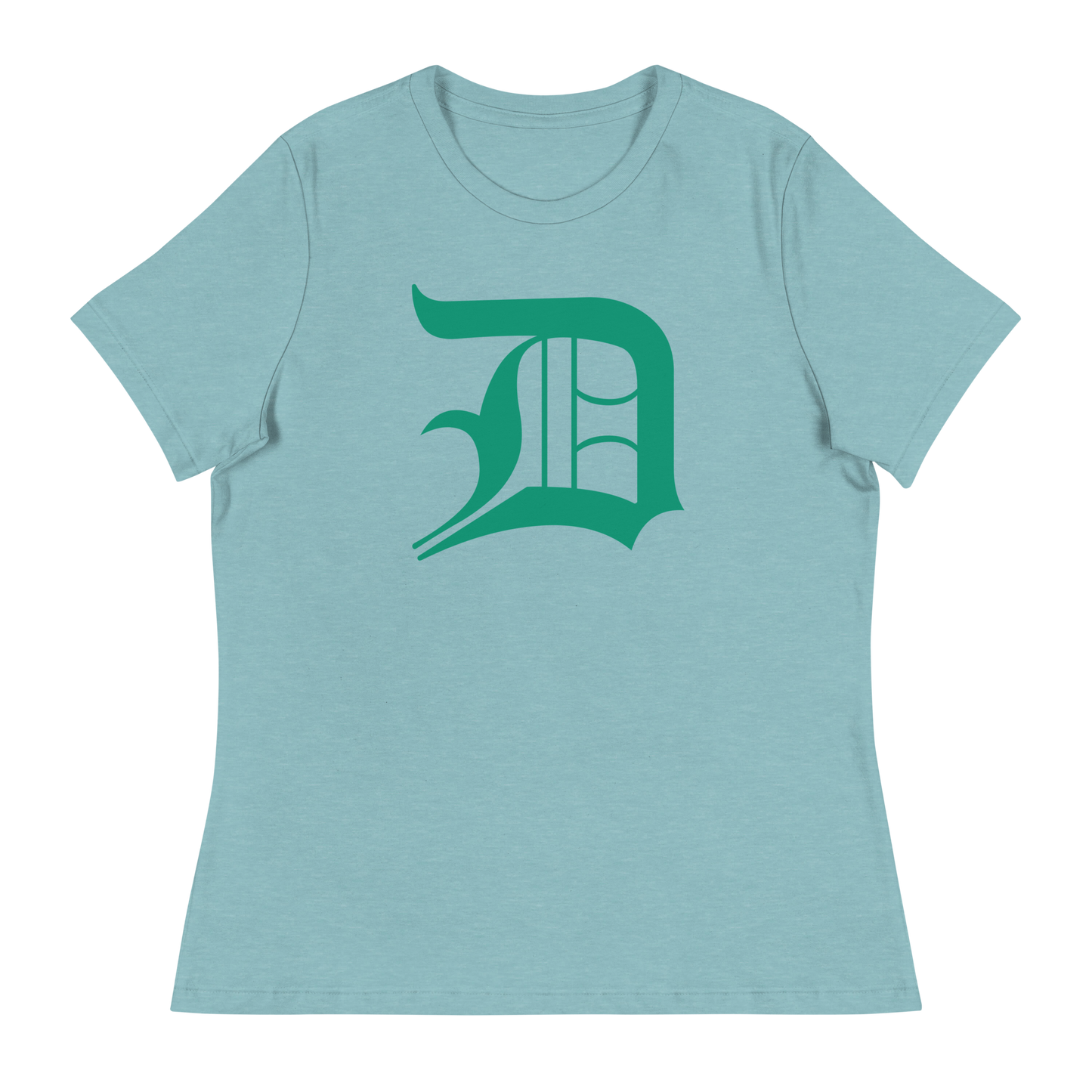 Detroit 'Old English D' T-Shirt (Emerald Green) | Women's Relaxed Fit