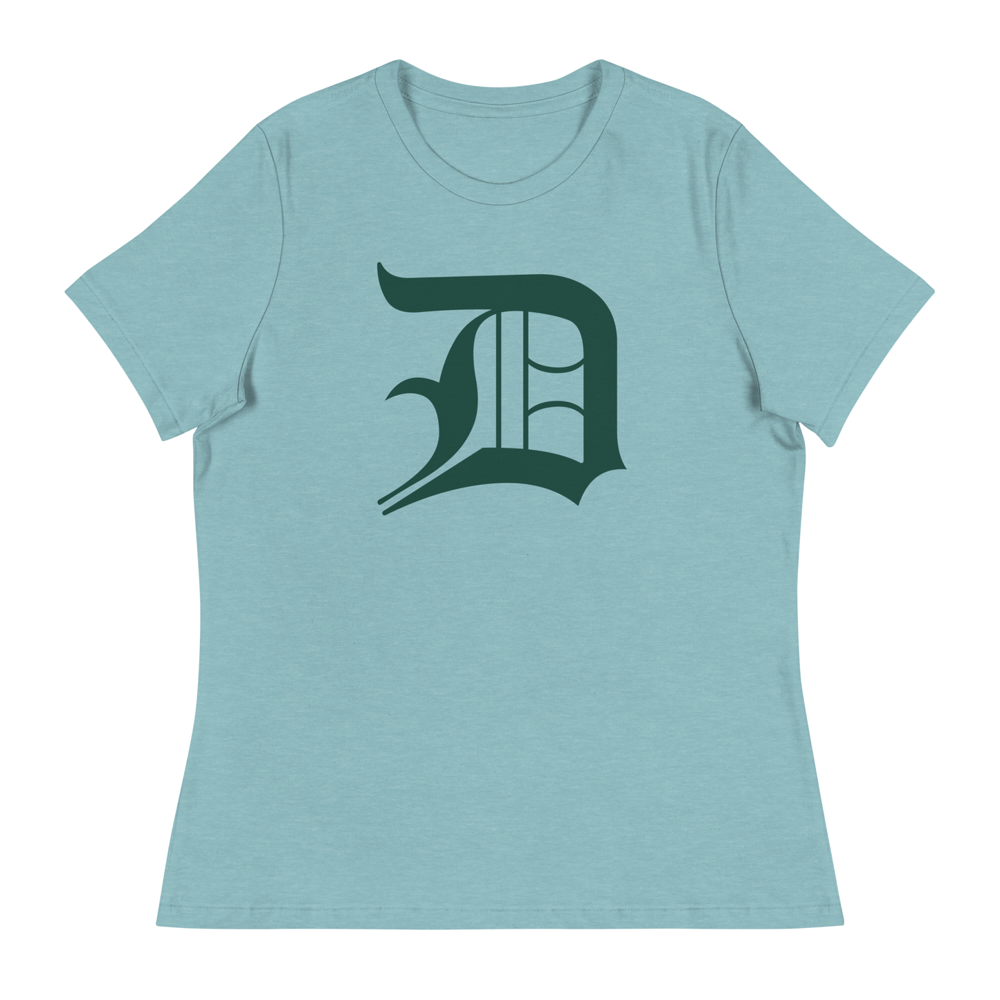 Detroit 'Old English D' T-Shirt (Laconic Green) | Women's Relaxed Fit