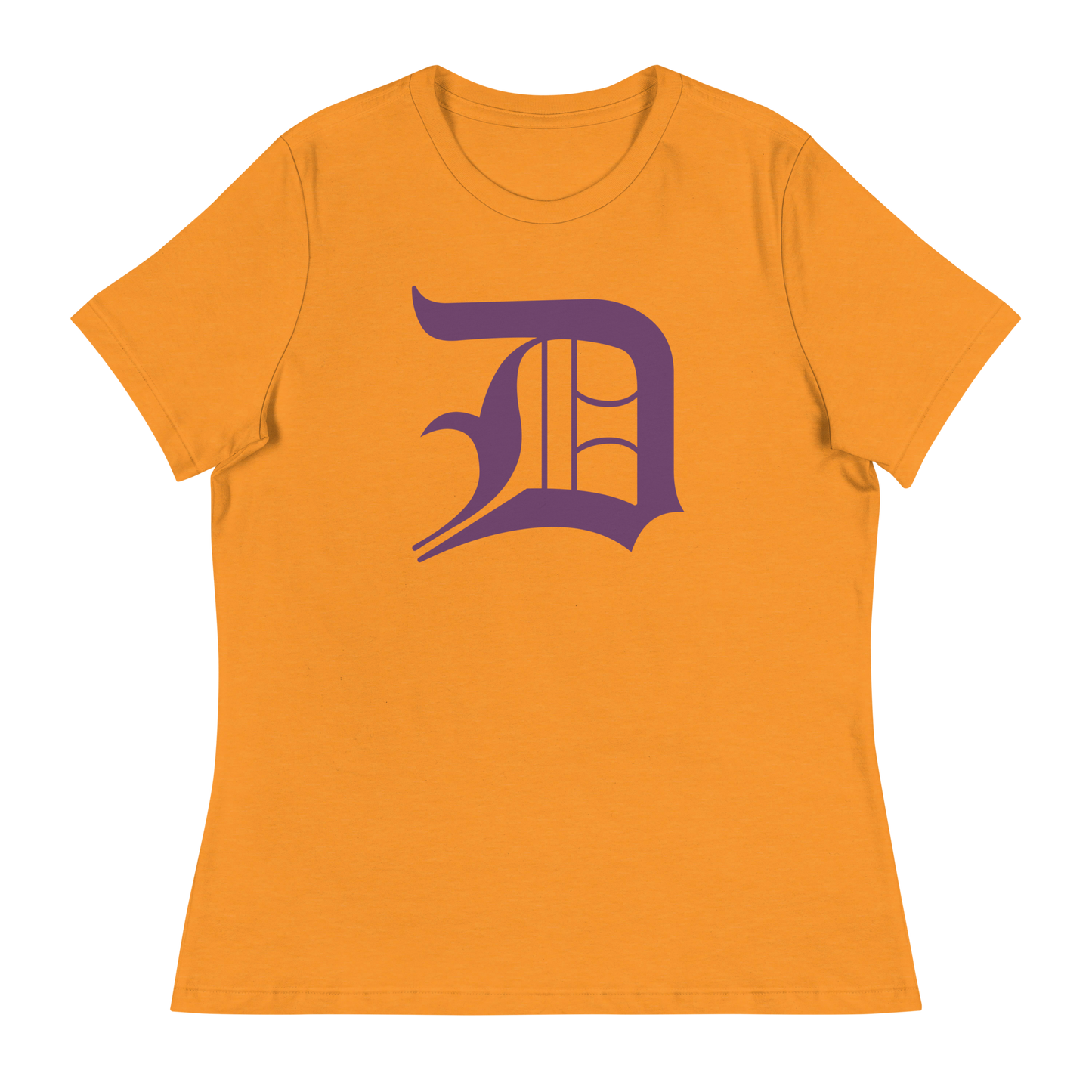 Detroit 'Old English D' T-Shirt (Plum) | Women's Relaxed Fit