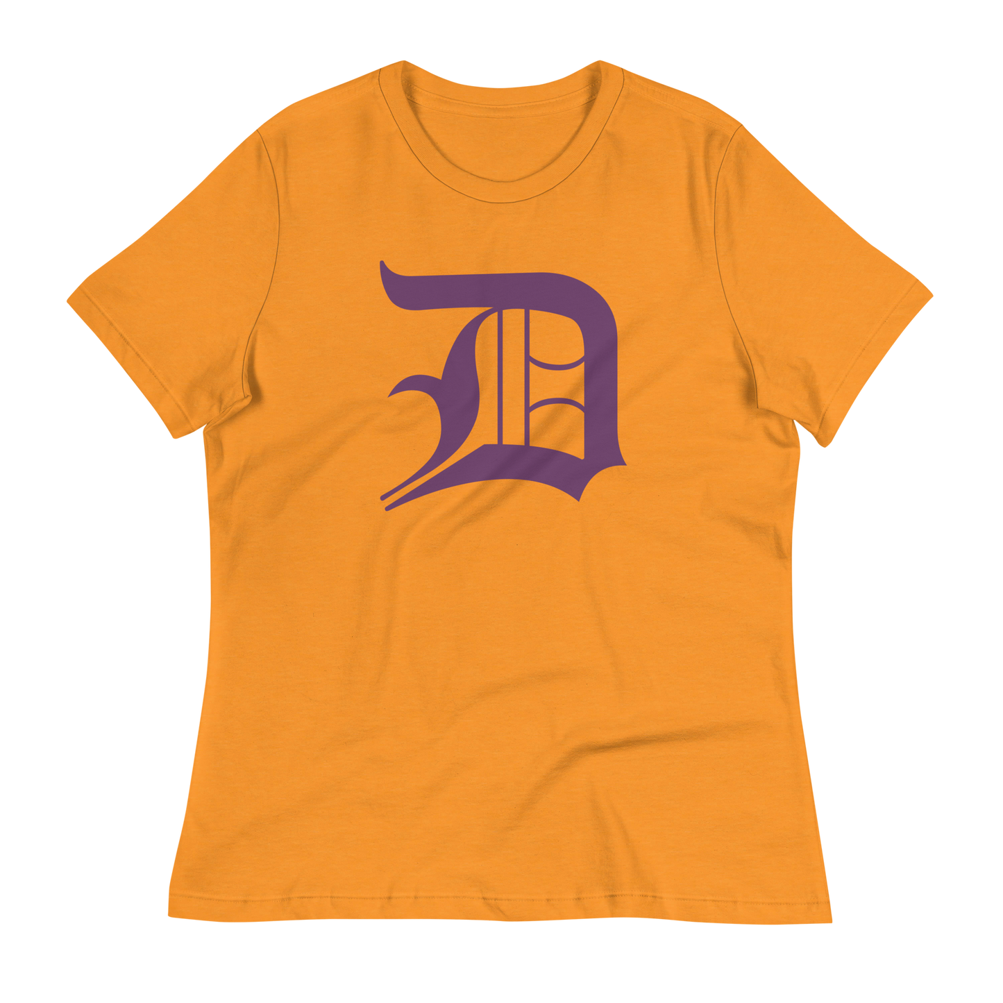 Detroit 'Old English D' T-Shirt (Plum) | Women's Relaxed Fit