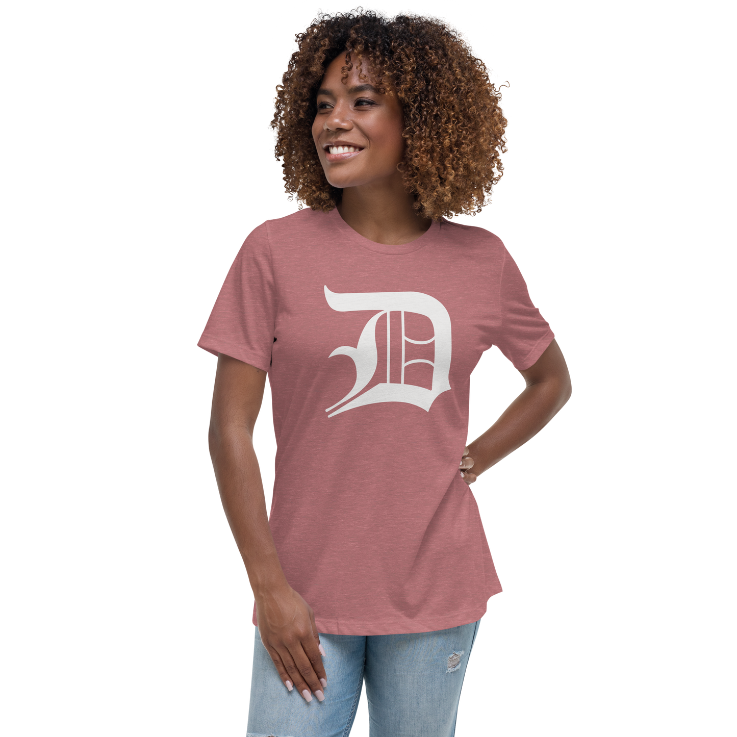 Detroit 'Old English D' T-Shirt | Women's Relaxed Fit