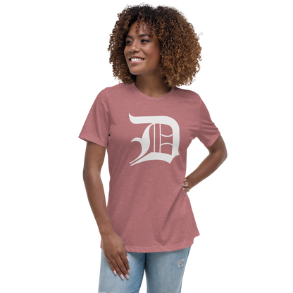 Detroit 'Old English D' T-Shirt | Women's Relaxed Fit