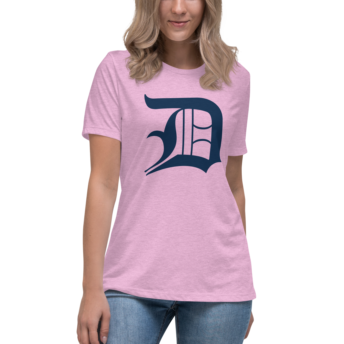 Detroit 'Old English D' T-Shirt | Women's Relaxed Fit