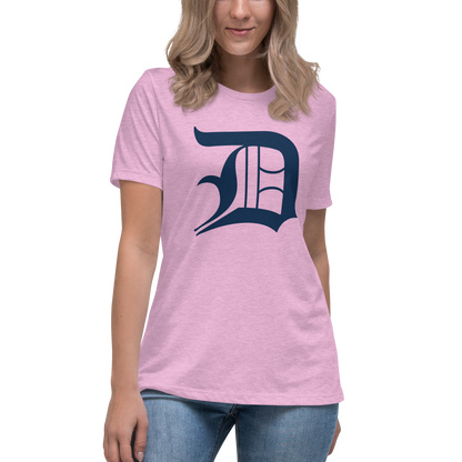 Detroit 'Old English D' T-Shirt | Women's Relaxed Fit