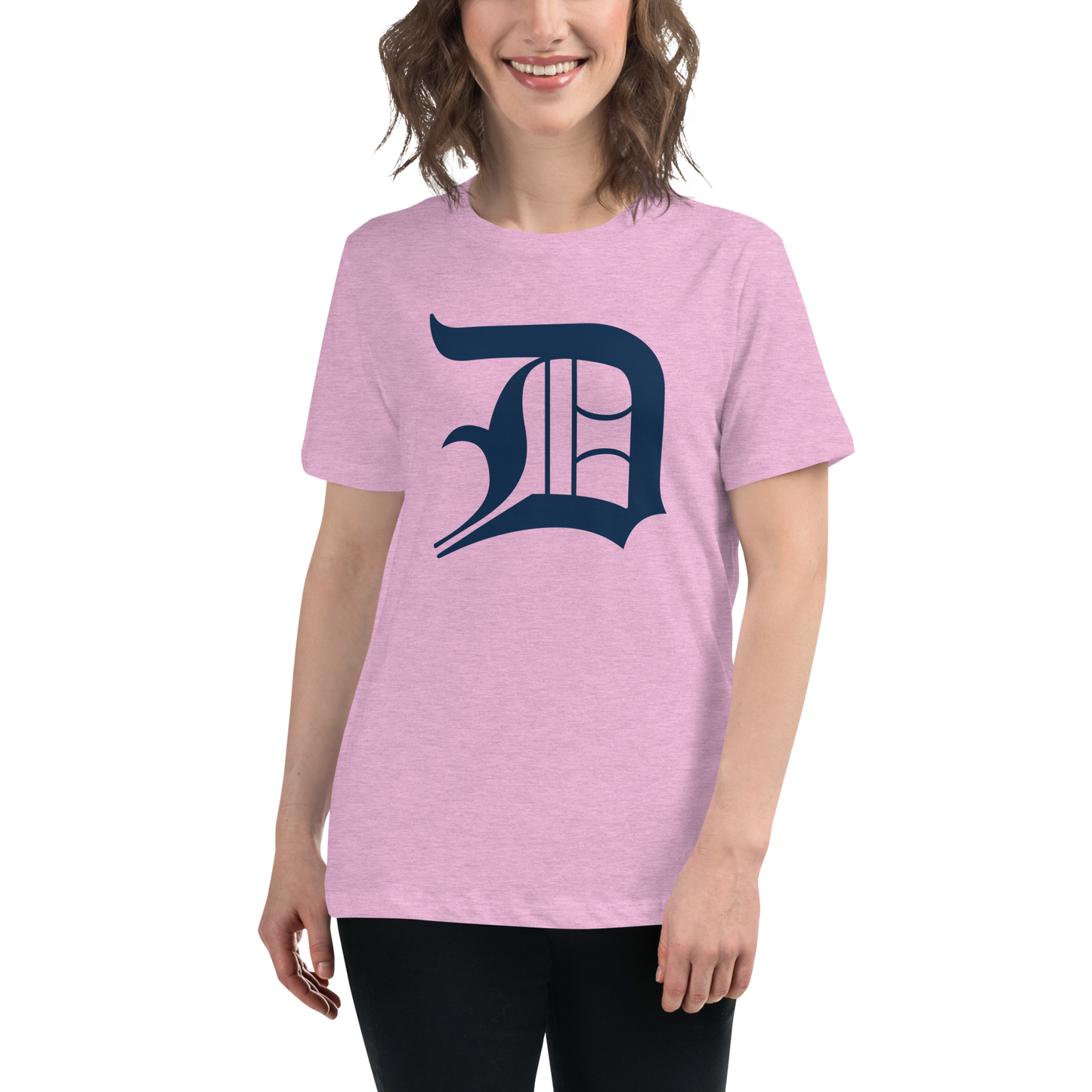 Detroit 'Old English D' T-Shirt | Women's Relaxed Fit