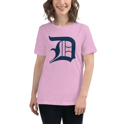 Detroit 'Old English D' T-Shirt | Women's Relaxed Fit