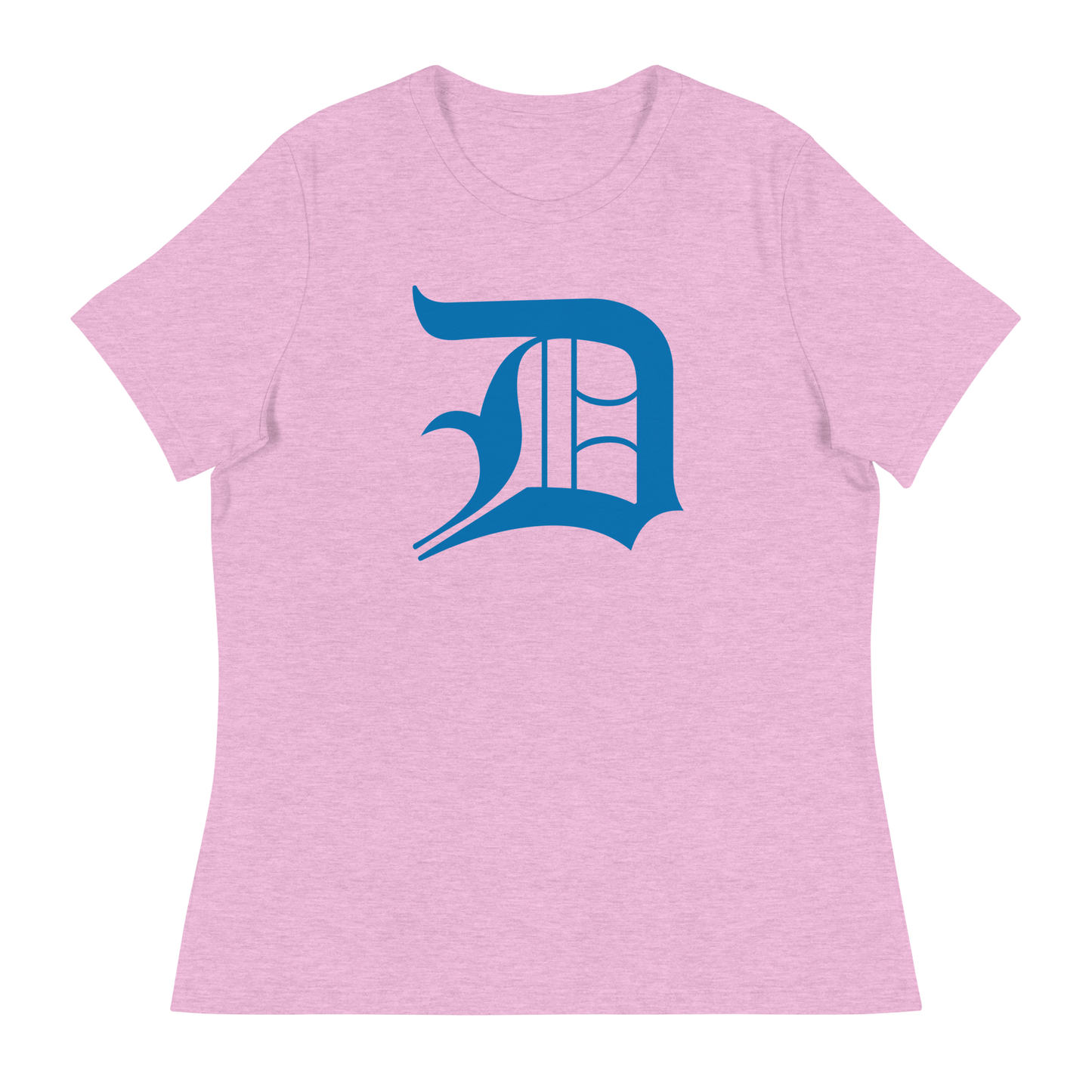 Detroit 'Old English D' T-Shirt (Azure) | Women's Relaxed Fit