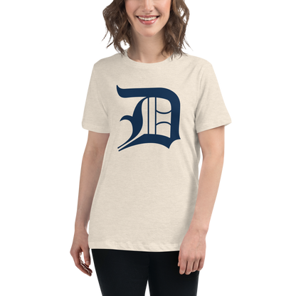 Detroit 'Old English D' T-Shirt | Women's Relaxed Fit