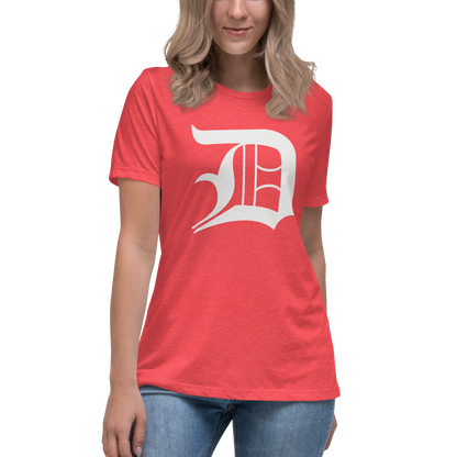 Detroit 'Old English D' T-Shirt | Women's Relaxed Fit