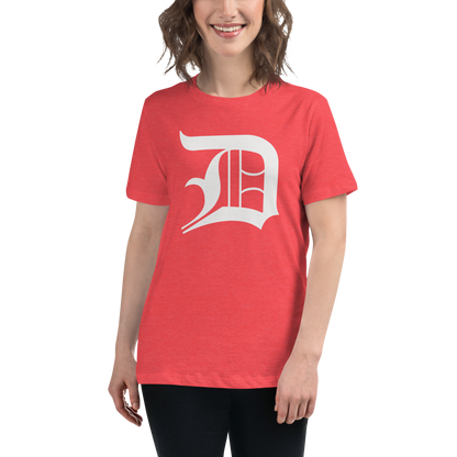 Detroit 'Old English D' T-Shirt | Women's Relaxed Fit