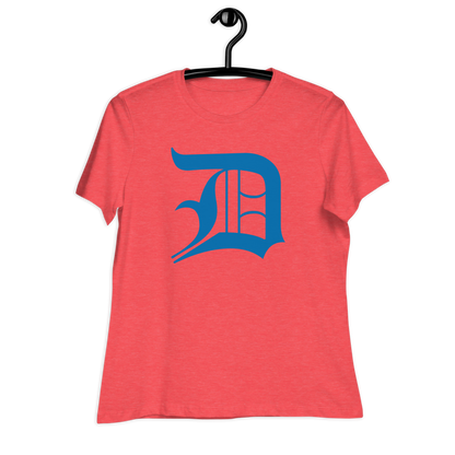 Detroit 'Old English D' T-Shirt (Azure) | Women's Relaxed Fit