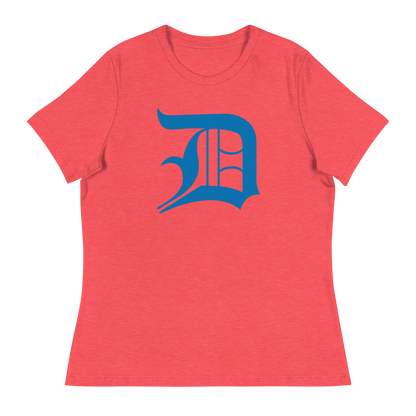 Detroit 'Old English D' T-Shirt (Azure) | Women's Relaxed Fit