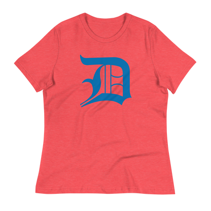 Detroit 'Old English D' T-Shirt (Azure) | Women's Relaxed Fit