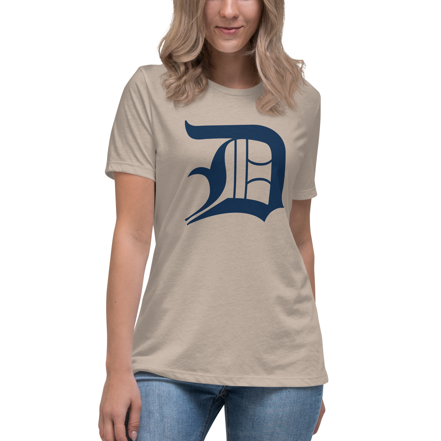 Detroit 'Old English D' T-Shirt | Women's Relaxed Fit