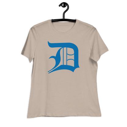 Detroit 'Old English D' T-Shirt (Azure) | Women's Relaxed Fit