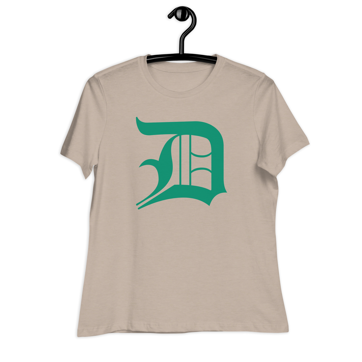 Detroit 'Old English D' T-Shirt (Emerald Green) | Women's Relaxed Fit