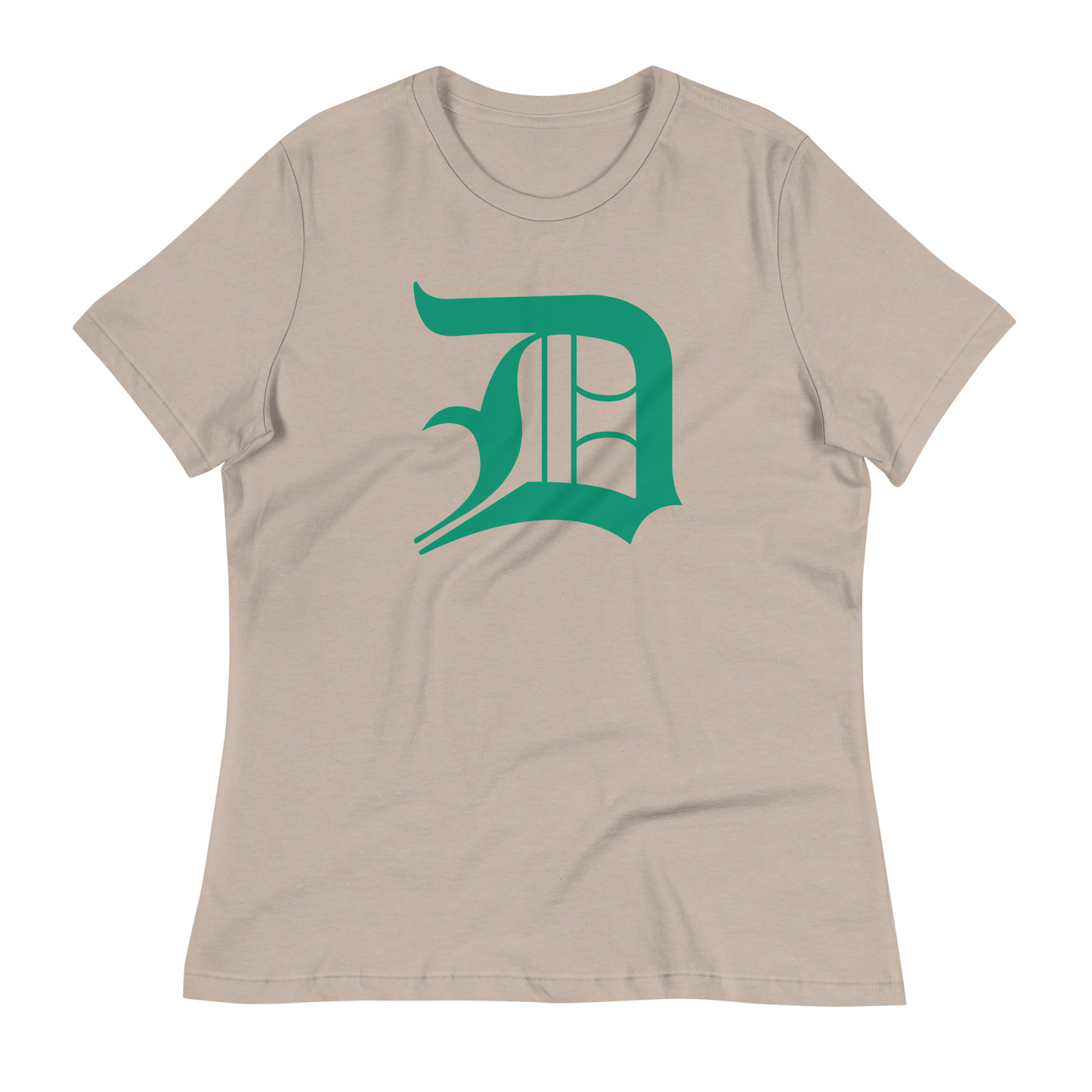 Detroit 'Old English D' T-Shirt (Emerald Green) | Women's Relaxed Fit