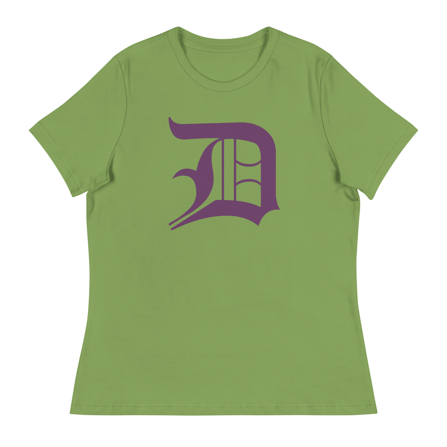 Detroit 'Old English D' T-Shirt (Plum) | Women's Relaxed Fit