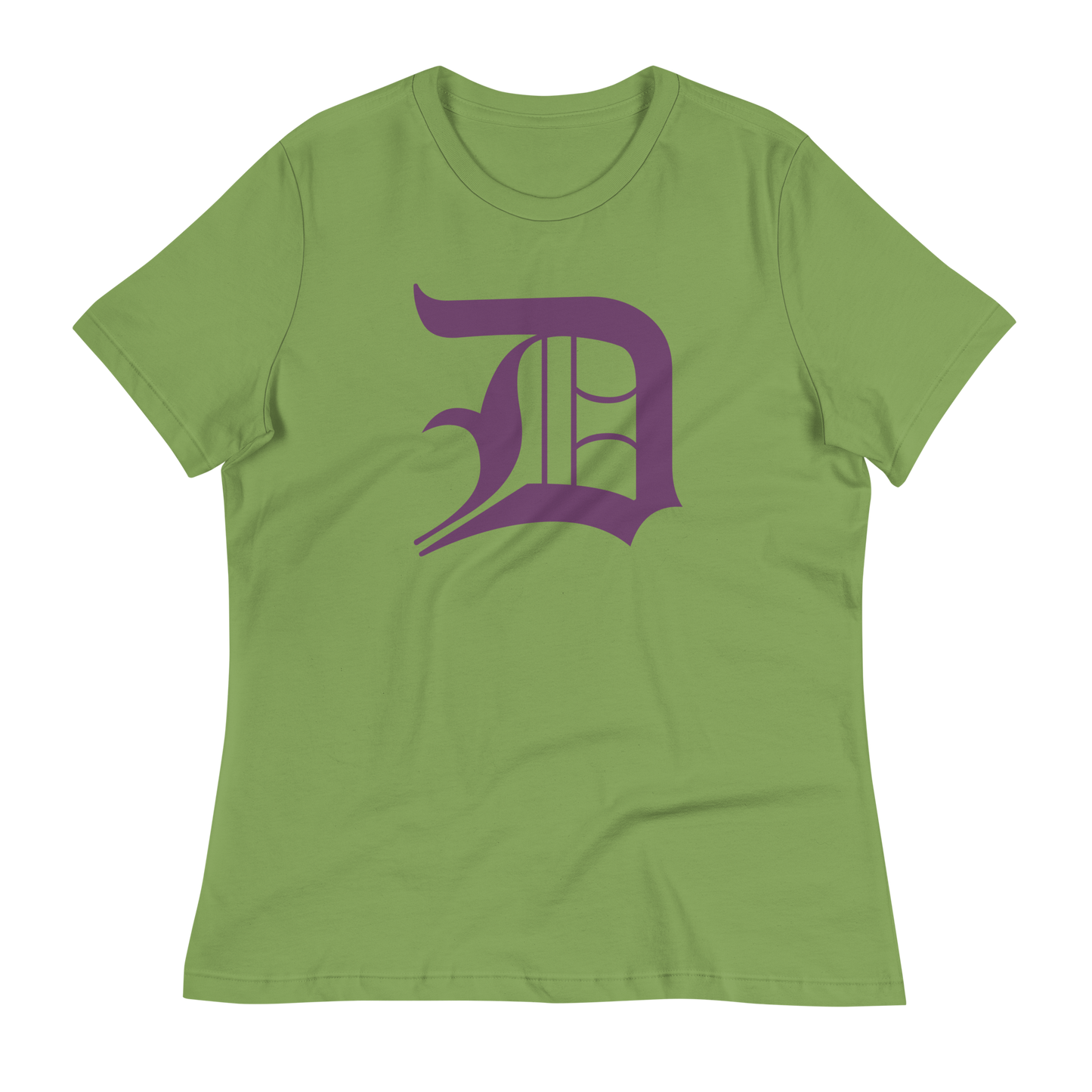 Detroit 'Old English D' T-Shirt (Plum) | Women's Relaxed Fit