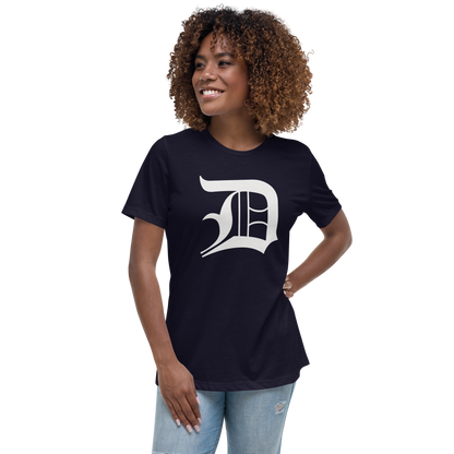 Detroit 'Old English D' T-Shirt | Women's Relaxed Fit