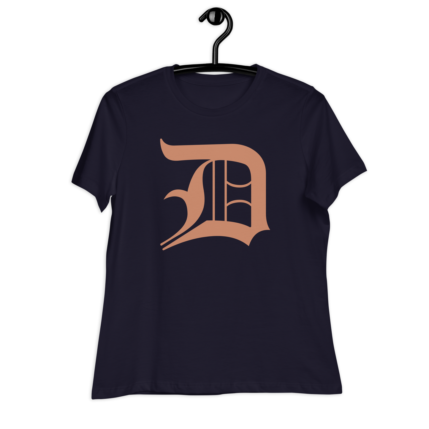 Detroit 'Old English D' T-Shirt (Copper Color) | Women's Relaxed Fit